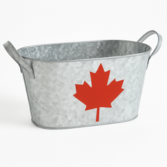 Canada Day Galvanized Metal Bucket