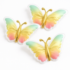 Vibrant Butterfly Satin Foil Balloon Set, 8-Inch, 3-Pack