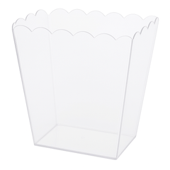 Clear Scalloped Edge Plastic Container, 55 oz