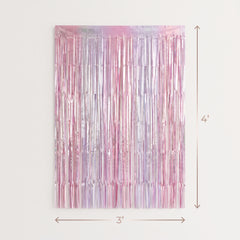 Iridescent Luminous Pastel Fringe Backdrop Kit