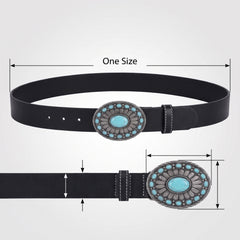 Western Turquoise Belt - Faux Leather Costume Accessory