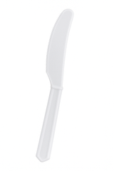 Frosty White Plastic Economy Knives