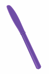Purple Plastic Economy Knives - Solid Color Cutlery - 7.5 in.