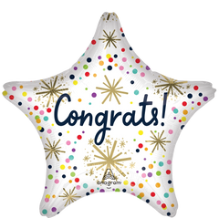 Jumbo Sprinkle Confetti Congrats Foil Balloon