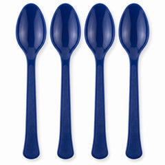 True Navy Plastic Spoons - 7.5 in.