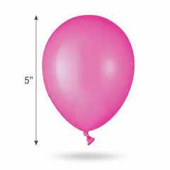 Luxaire Premium 5" Hot Pink Latex Balloons - 50 Pack