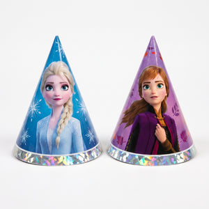 Disney Frozen 2 Anna & Elsa Prismatic Party Hats - 8 Pack