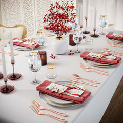 Exquisite Classic Rose Gold Plastic Knives - 9 in. | 120 Count