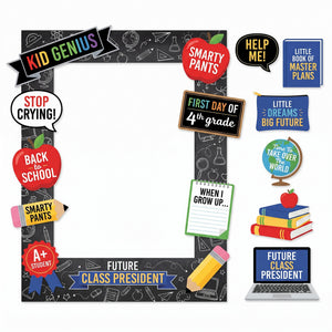Customizable Back to School Giant Photo Frame Kit with Fun Add-Ons