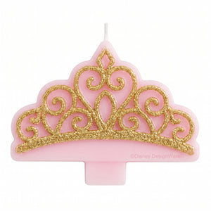 Glitter Princess Crown Birthday Candle