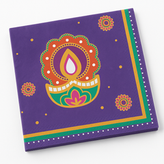 Diwali Rangoli Dream Beverage Napkins - 16 Pack