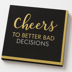New Year's Eve Hot Stamped Beverage Napkins - 5 In. X 5 In.