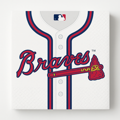 Atlanta Braves MLB Lunch Napkins - 6.5 In. X 6.5 In.