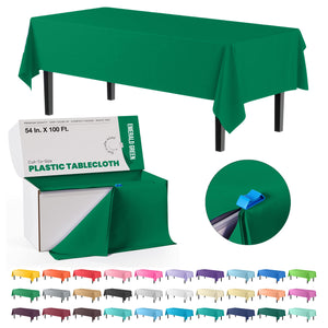 54 In. x 100 Ft. Cut To Size Table Roll | Emerald Green | Case of 6