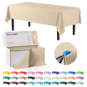 54 In. x 100 Ft. Cut To Size Table Roll | Ivory