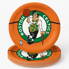 Boston Celtics 7" Round Paper Plates - NBA Team Theme