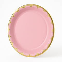 Elegant Rose Gold Trim 6.75" Paper Plates
