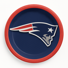 New England Patriots 9" Round Paper Plates