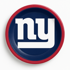 New York Giants 9" Round Paper Plates - NFL Party Essentials