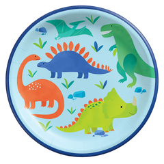 Dino Adventure 8.5" Round Paper Plates - 8 Count