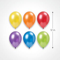 12" Assorted Pearl Latex Balloons - Pack of 10