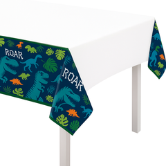 Dino-Mite Plastic Table Cover for Birthday Celebrations