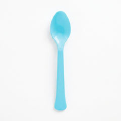 Caribbean Blue Plastic Spoon - 7.5 in.