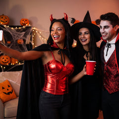 Sleek Red Corset - L/XL Halloween Costume Accessory