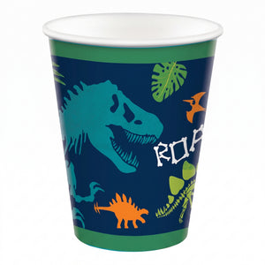Dino-Mite 9 oz. Paper Cups for Kids' Birthday Parties