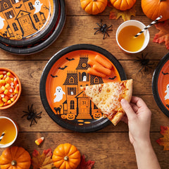 Spooky Friends Halloween 8.5" Round Paper Plates
