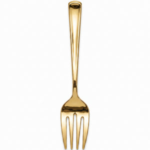 Elegant Gold Plastic Serving Fork - 9.75"