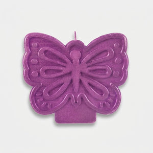Butterfly Flutter Wax Birthday Candle, 3-Inch, Metallic Purple