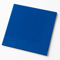 Royal Blue Beverage Napkins - Solid Color - 5 in.