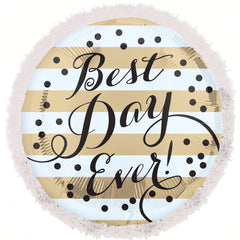 Sparkling Gold "Best Day Ever" Wedding Foil Balloon
