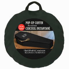"RIP" Pop-Up Coffin Decoration - 5-Ft Indoor/Outdoor Halloween Prop