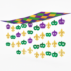 Mardi Gras Masquerade Hanging Ceiling Decorations