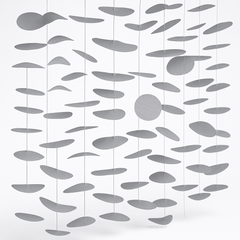 Silver Tissue Circle Backdrop Decoration