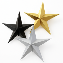 New Year's Eve Oversized 3D Star Decor Pack