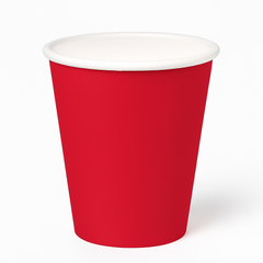 CUP 9OZ PPR APPLE RED