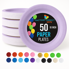 Lavender 10" Round Paper Dinner Plates