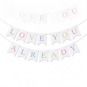 Mini Baby Pennant Banner - "Love You Already"