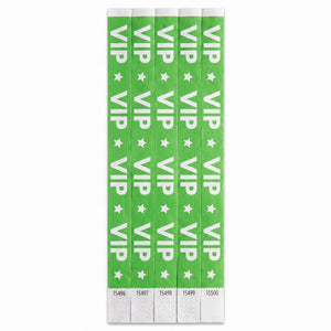 VIP Star Green Waterproof Wristbands - 500 Pack
