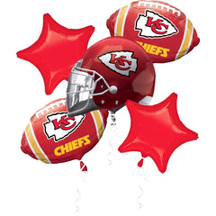 Kansas City Chiefs Metallic Balloon Bouquet