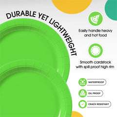 7 In. Lime Paper Plates | Case of 1000