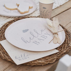 Ginger Ray "Hello Baby" Paper Plates - 10" Round