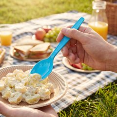 Caribbean Blue Plastic Spoon - 7.5 in.