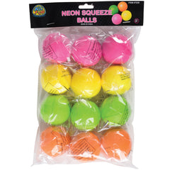 Neon Squeeze Balls - 12 Count