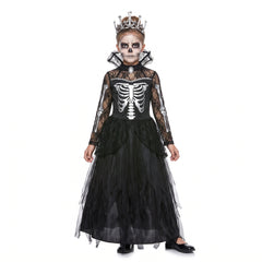 Gothic Skeleton Princess Halloween Costume for Girls