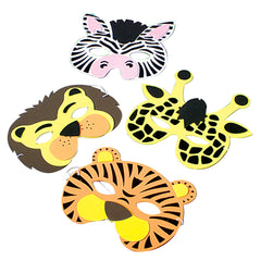 Wild Animal Foam Masks - 12 Count