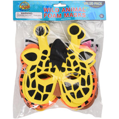 Wild Animal Foam Masks - 12 Count